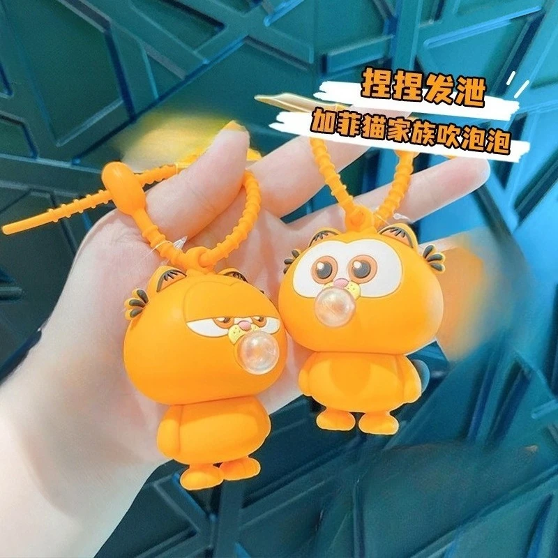 New Garfield doll car keychain pendant high color value cartoon cute student schoolbag decoration decompression toy wholesale view 2