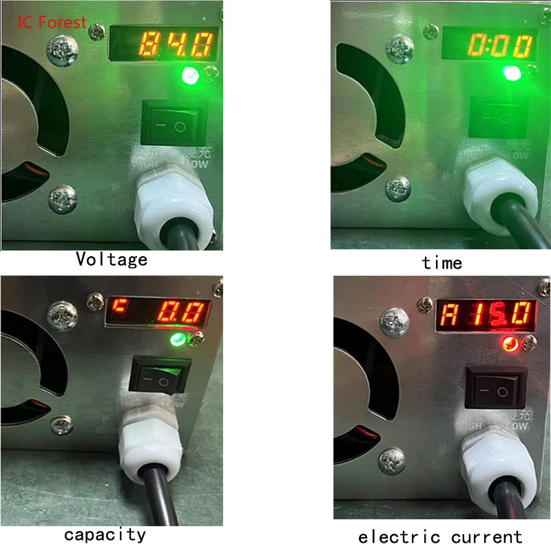 24V 20A 30A 7S 29.4V Li-ion 8S 29.2V Lifepo4 Charger Forklift Tricycle Truck Lead-acid Battery Charger LCD Car Battery Charger