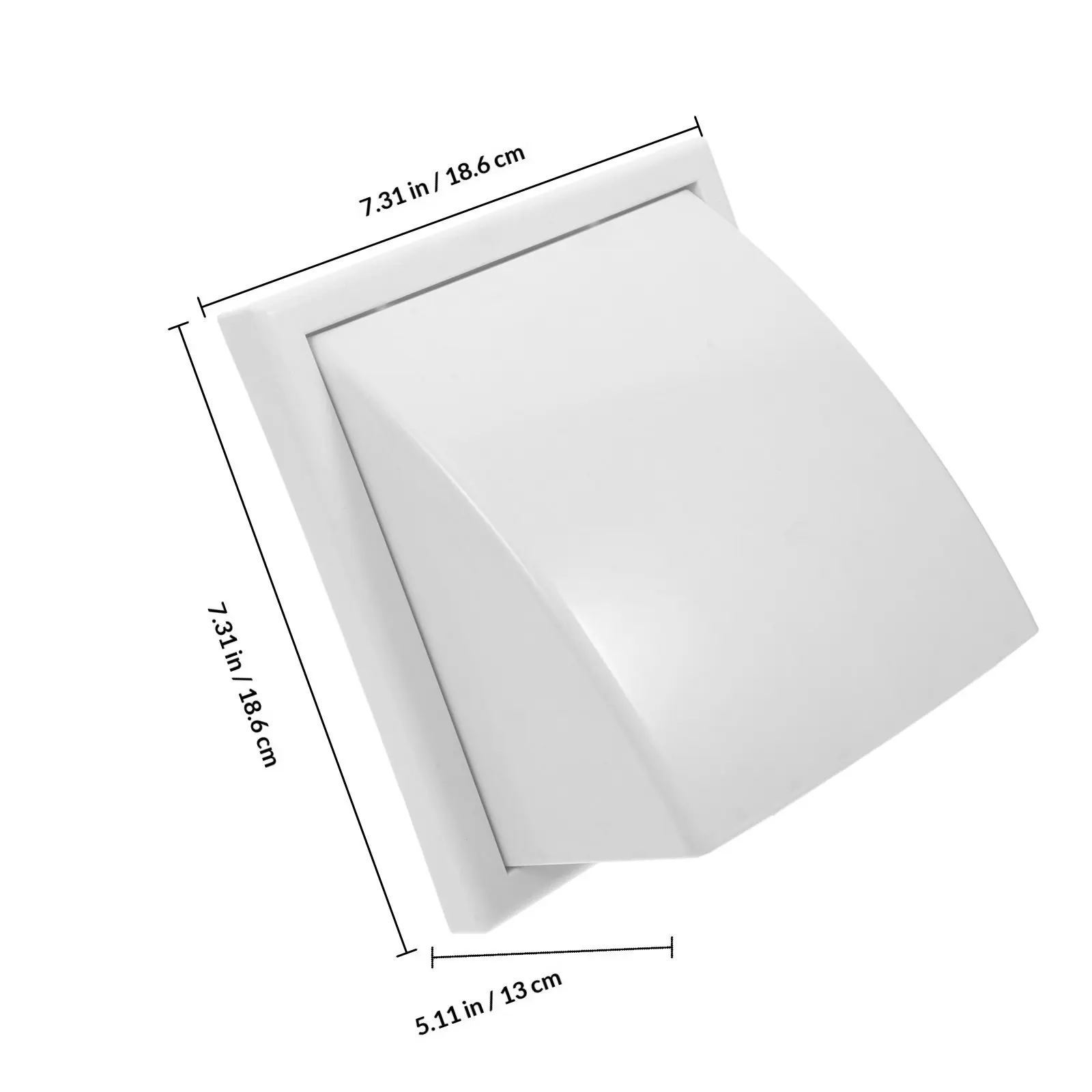 Wall Vent Cover Windproof Plastic Exhaust Hood Slanted Vent Deflector for Kitchen Bathroom Exterior Cover Grille Air Duct Screen