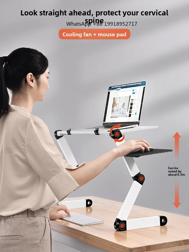 Ergonomic Standing Desk Computer Table Extendable Laptop Stand for Bed Office Study Adjustable Height Workstation