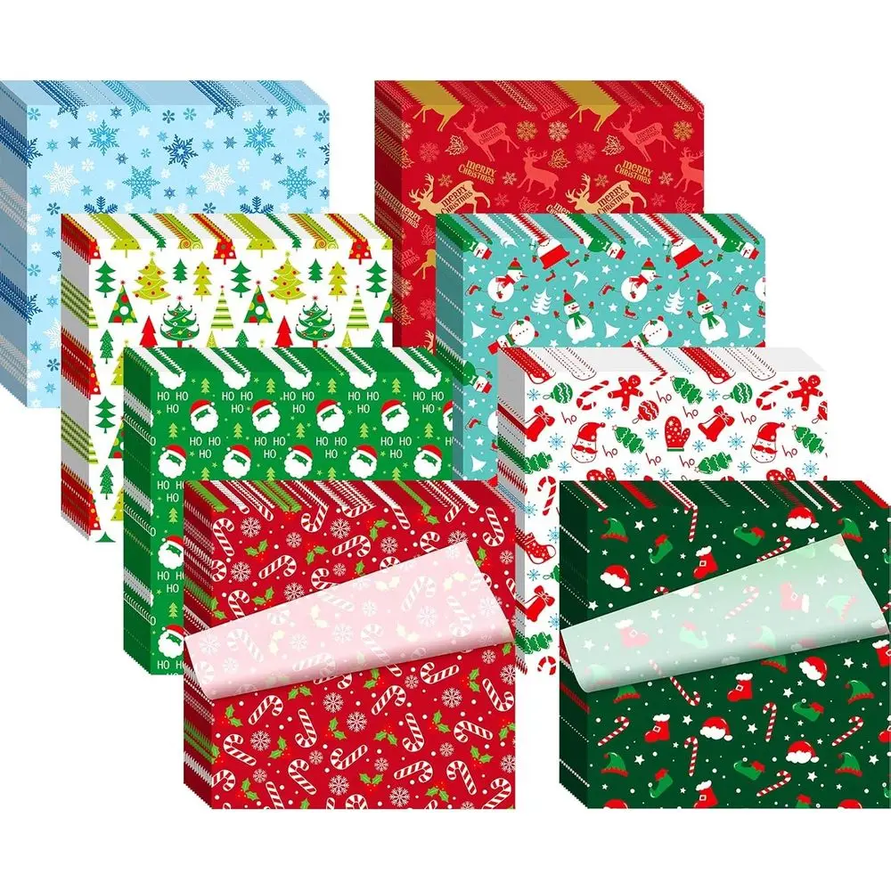 

12x12 Inch Christmas Wax Paper Sheets - 800 Pack, Food Basket Liners, Sandwich, Candy, Deli, Bakery Use
