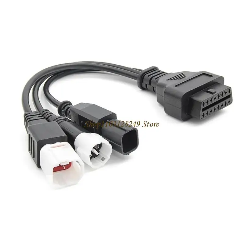 N5KD OBD2 OBDII Splitter Extension 1 To 3 Female 16 Pin Scanner Connector Diagnostic Cable 3pin 4pin 6pin Extension