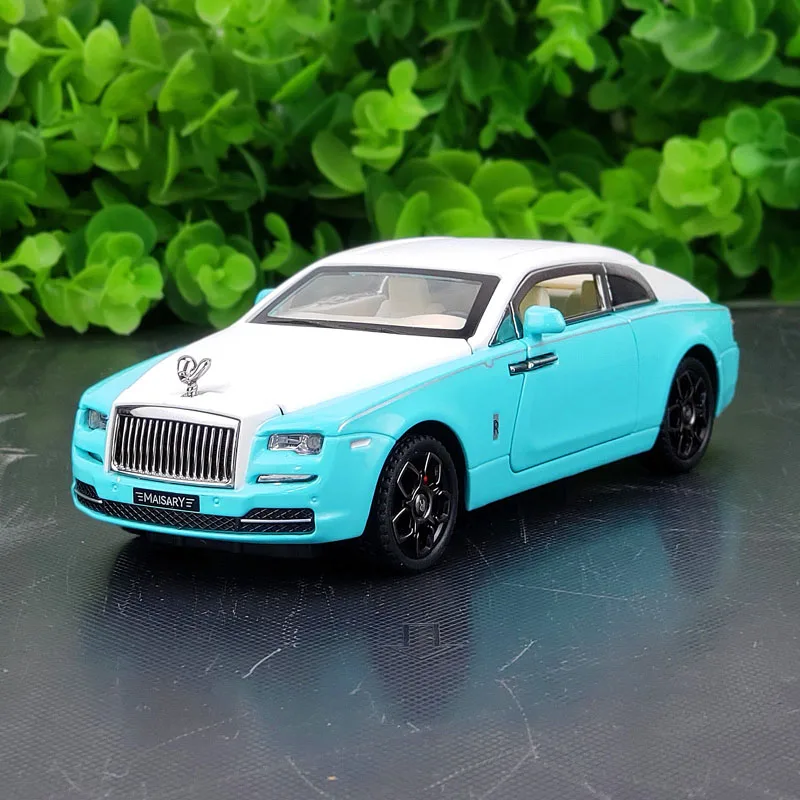 1:32 Diecast Rolls Royce Wraith Mansory Alloy Car Model Toy Vehicles Pull Back Car Sound and Light Simulation Car For Kids Gifts