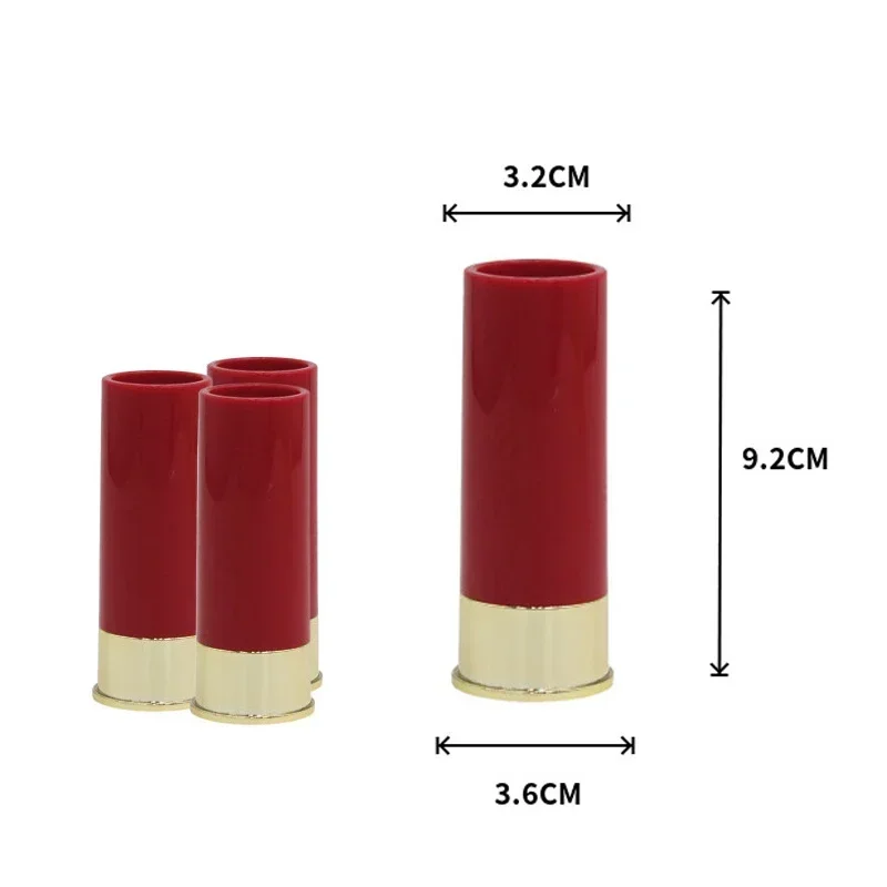 4PCS/Set 6oz Shot PlasticDrinking Cup Creative High Quality Plastic Shotgun Bullet Shape Water Wine Plastic Party Drinkware Gift