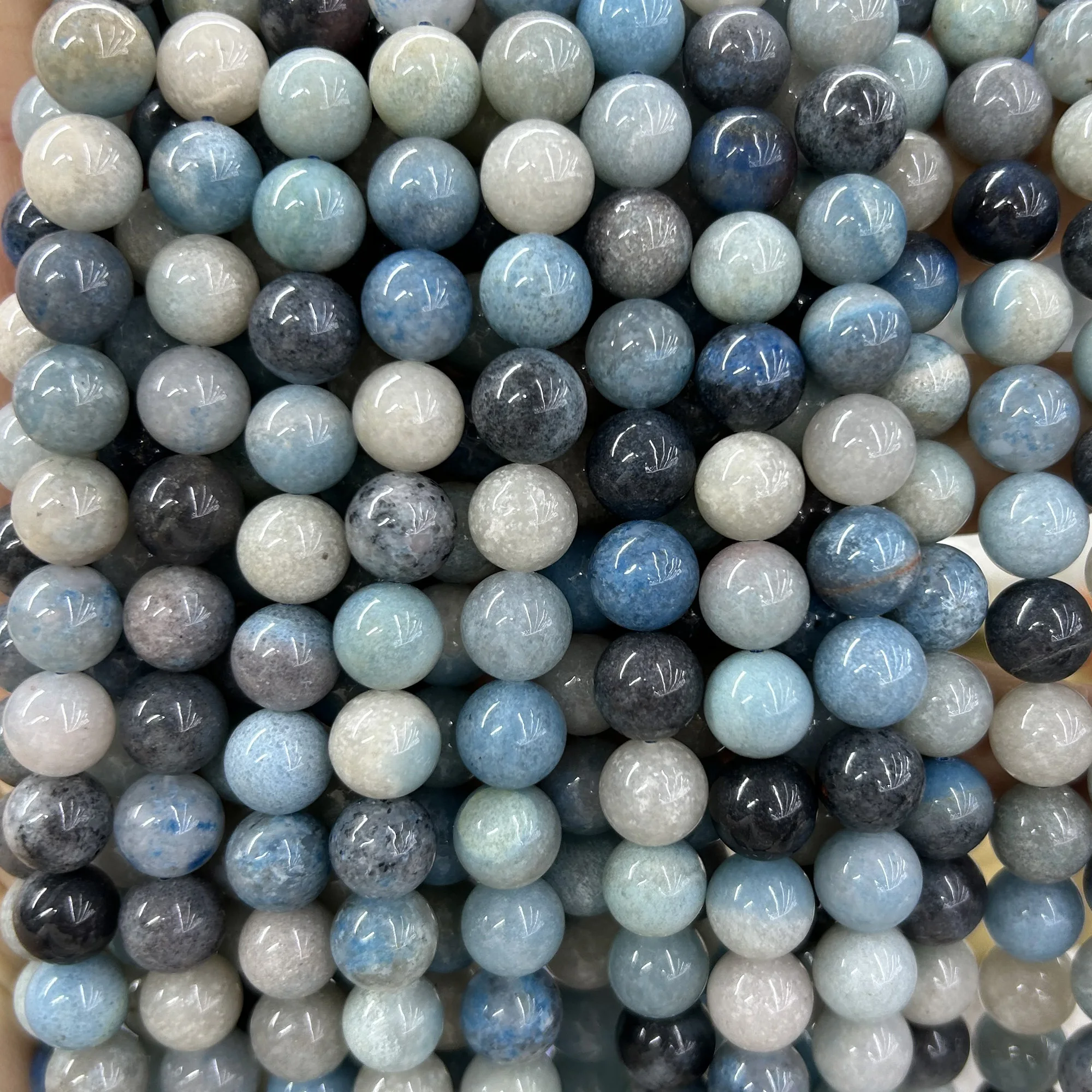 

Blue Trolleite Beads, Natural Gemstone Beads, Round Stone Beads 8mm 10mm 12mm 15''