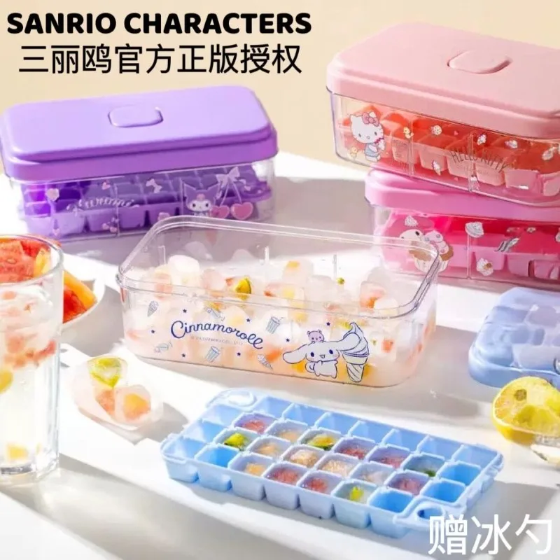 

Sanrio Hello Kitty Homemade Ice Capsule Sealed with Lid Mini Ice Cube Mold Silica Gel Ice Tray Women Birthday Kitchen Supplies