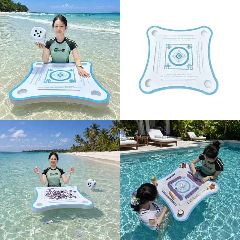 Bulk Supply Waterproof Portable EVA Foam Floating Mat, Floating Mahjong Game Table for Swimming Pool Outdoor Leisure
