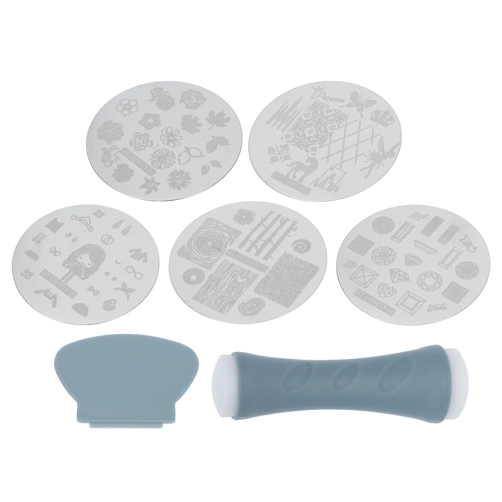 

1Set Xmas Nail Art Printing Plate Nail Stamping Stamper High Quality Material Attractive Eye Catching Nails Decorate