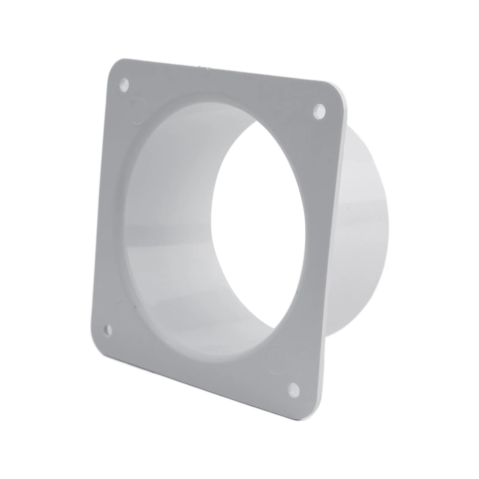 Plastic Flange Vent Connector White 100-300mm Square Bottom Ventilation Pipe Connecting Exhaust Outlet Air Ventilation Flange