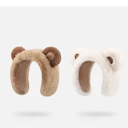 Protège-oreilles de dessin animé petit ours pour femmes, cache-oreilles chauds, couverture d'oreille froide, protecteur d'oreille étudiant mignon, nouveau, hiver