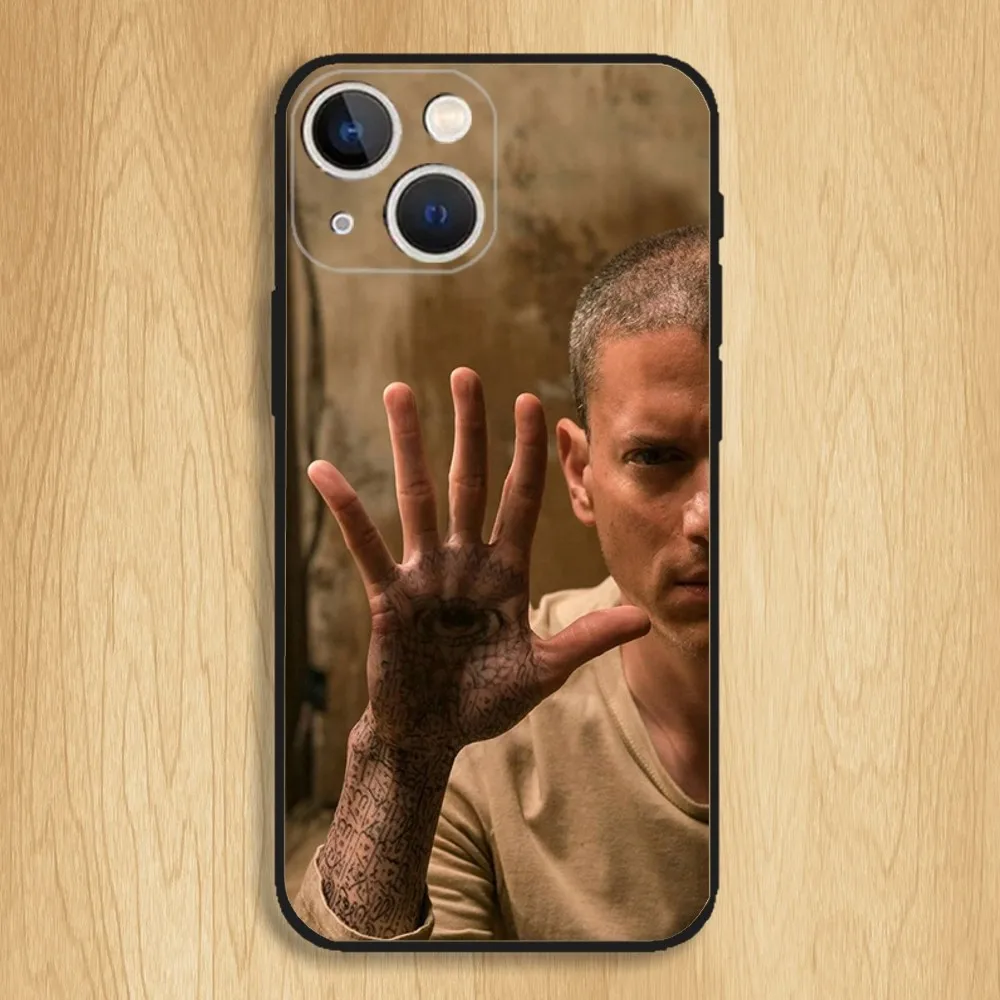 Prison Break TV Series Phone Case For iPhone15,14,13,12,11,Pro,Max,Plus,Mini,X,XS,XR,8,7,6,S,Plus,SE Soft Black Case