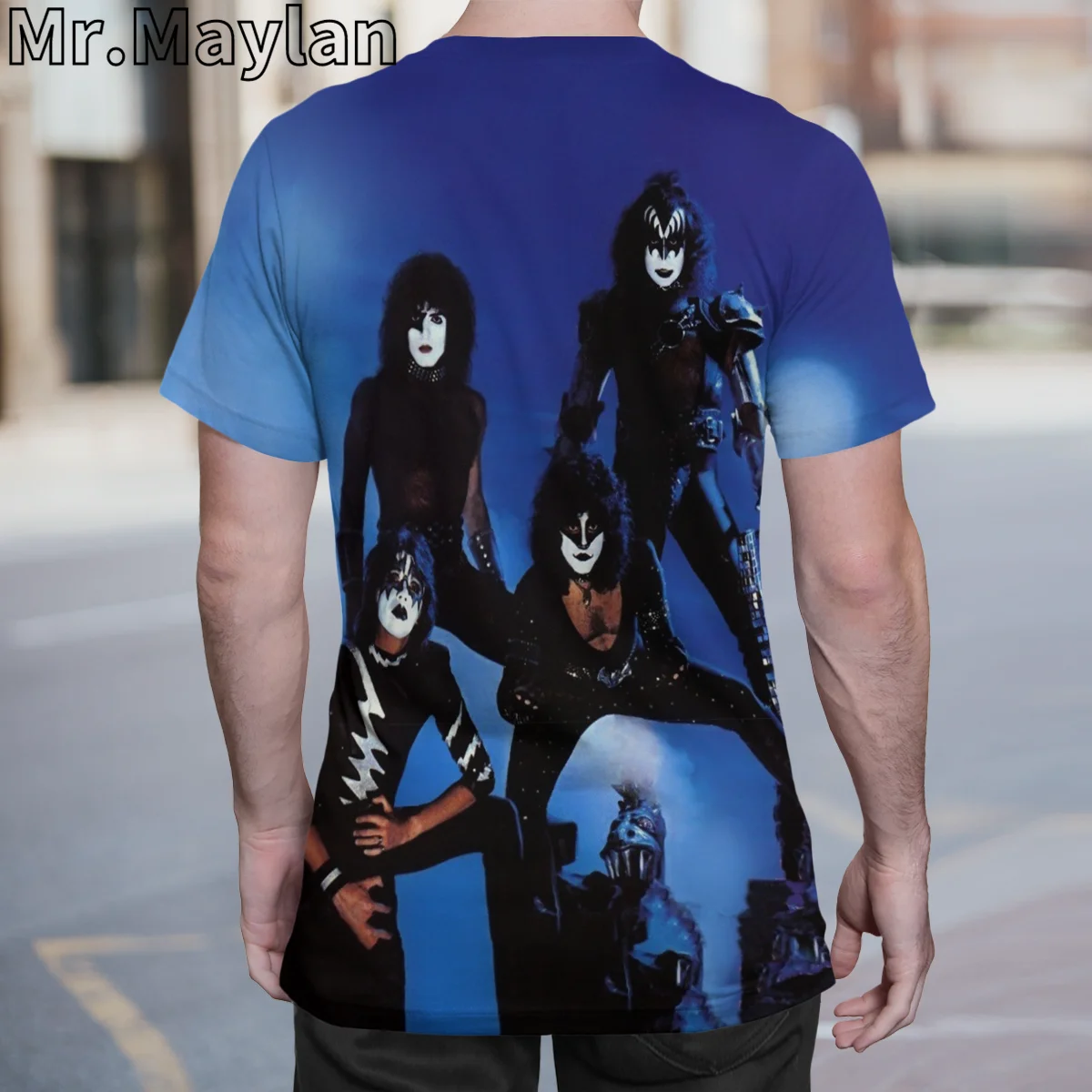 Rock Kiss Band Tshir 3D Print t shirt for Men/women New Design Blue Streetwear Tshirt Oversized Tops 5XL 6XL Men Clothing