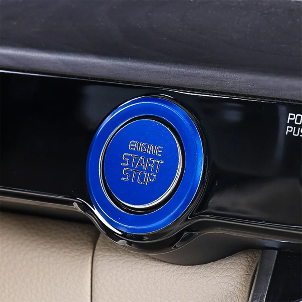 Reliable-Car START Engine Button Cover Stop Key Ignition Switch Sticker Trim For Kia Carnival KA4 2021 2022