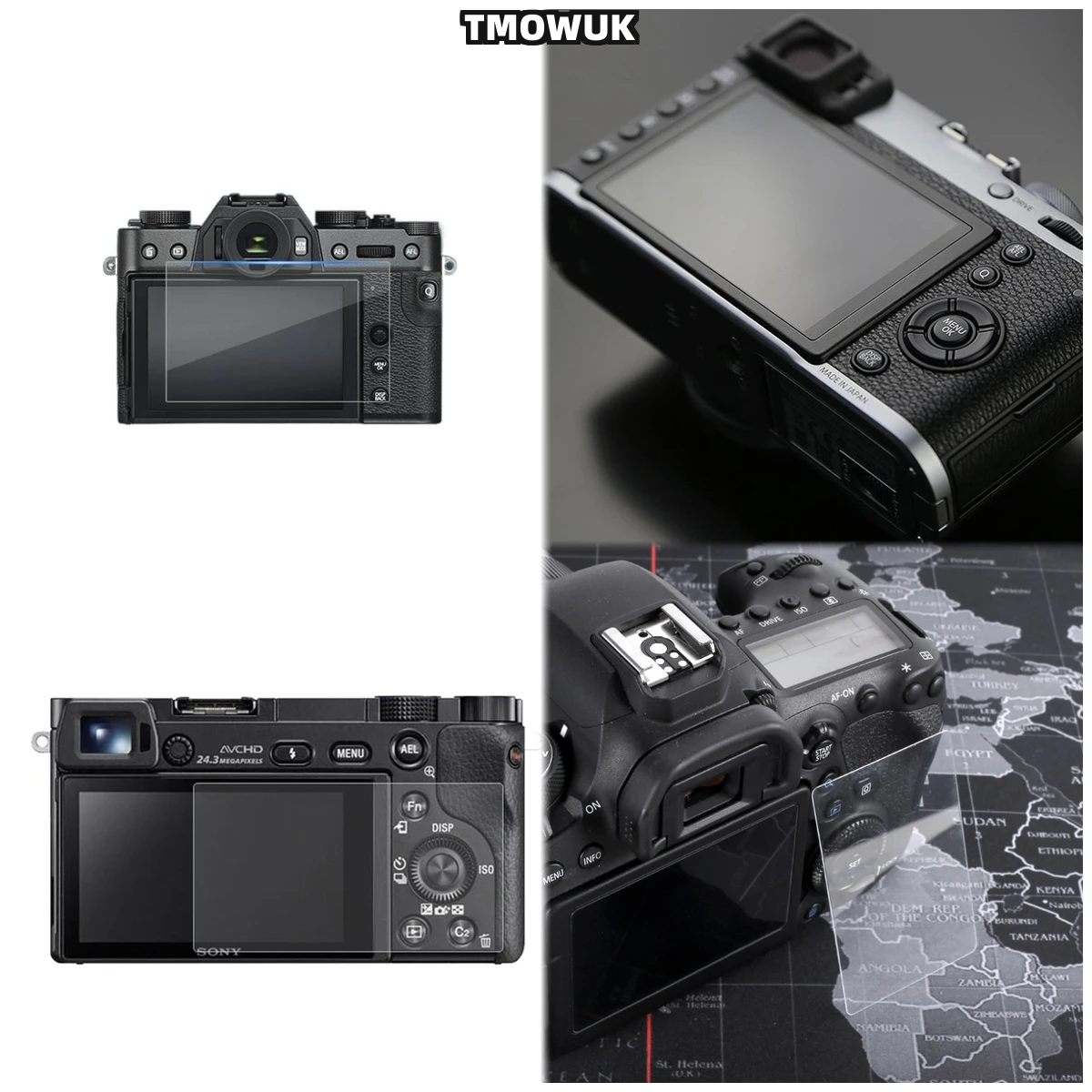 

​​For Fujifilm X-T1 T2 XA3 XA5 XA10 XA20, Anti-Shatter Tempered Glass Protector – 9H HD Privacy Screen Film With Oleophobic Coat