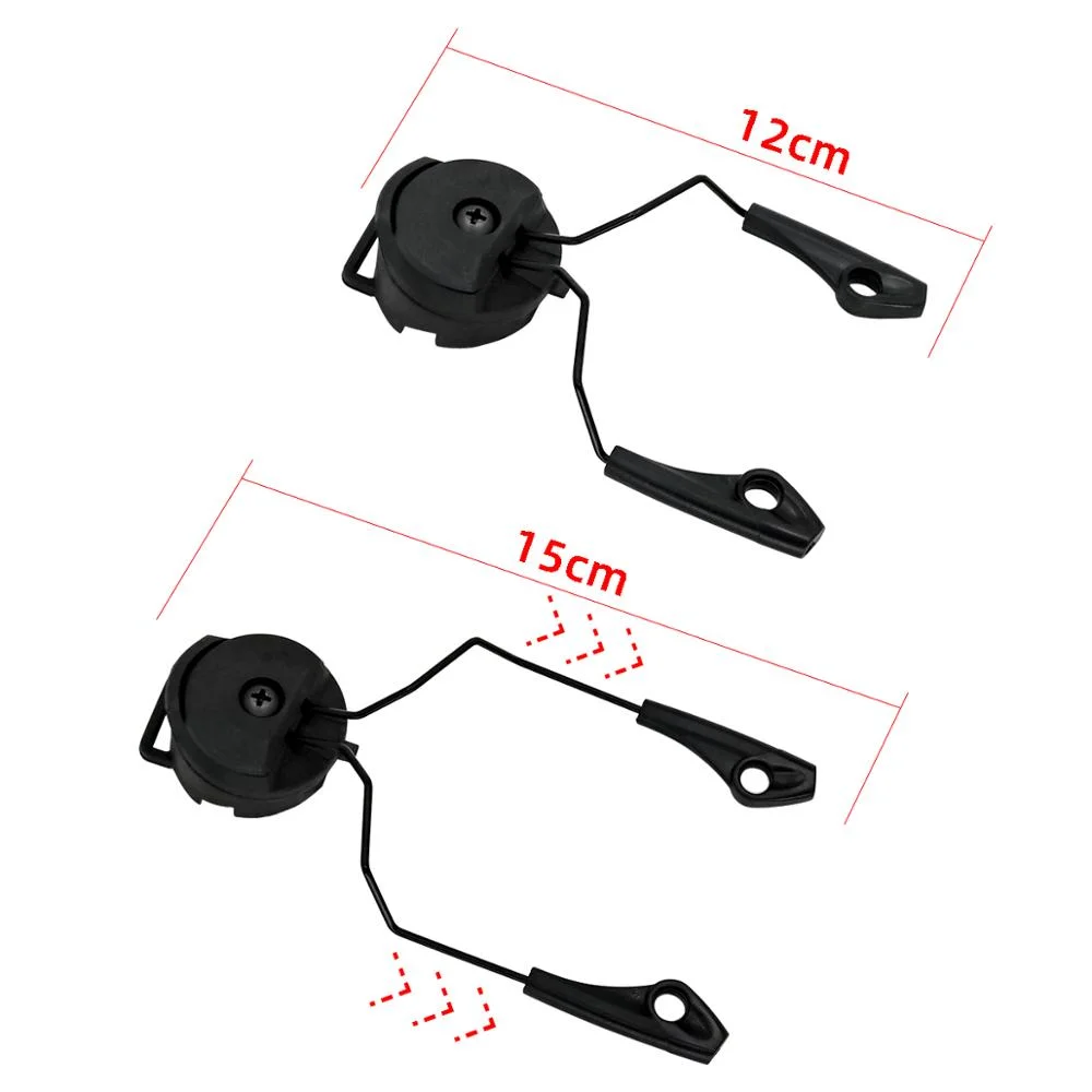 1 Pair Tactical Headset Mount ARC OPS-CORE Helmet Rail Adapter for Howard Leight Impact Sport Hunting Shooting Headset