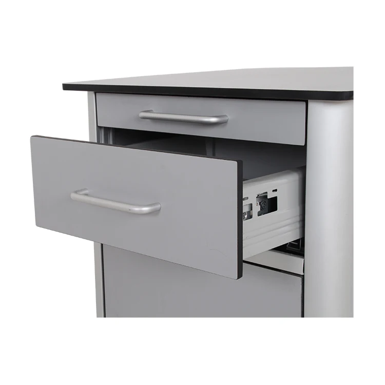 Movable Hospital Bedside Cabinet Strong Lockers Beside Cabinet with Castor Medical Bedside Drawers