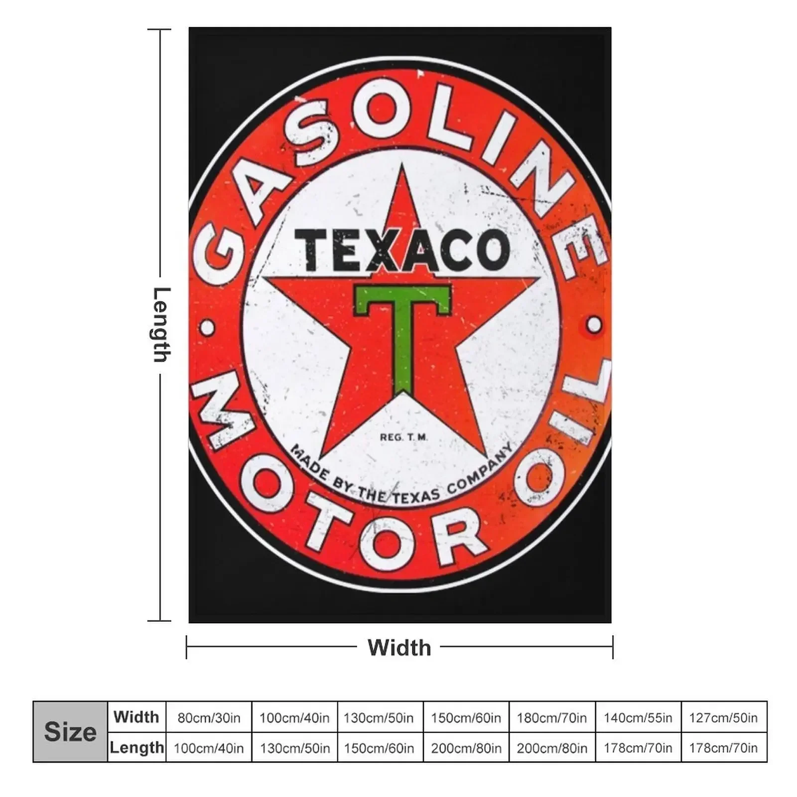 Texaco gasoline motor oil sign Throw Blanket blankets and throws cosplay anime Kid'S Blankets