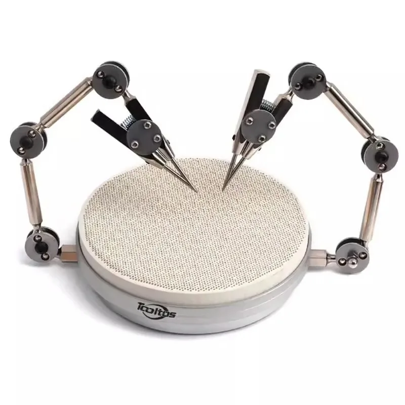 

Universal Rotating Honeycomb Welding Table Adjustable Dual Arm Clamp Rotatable Base Jewelry Welding Auxiliary Tools