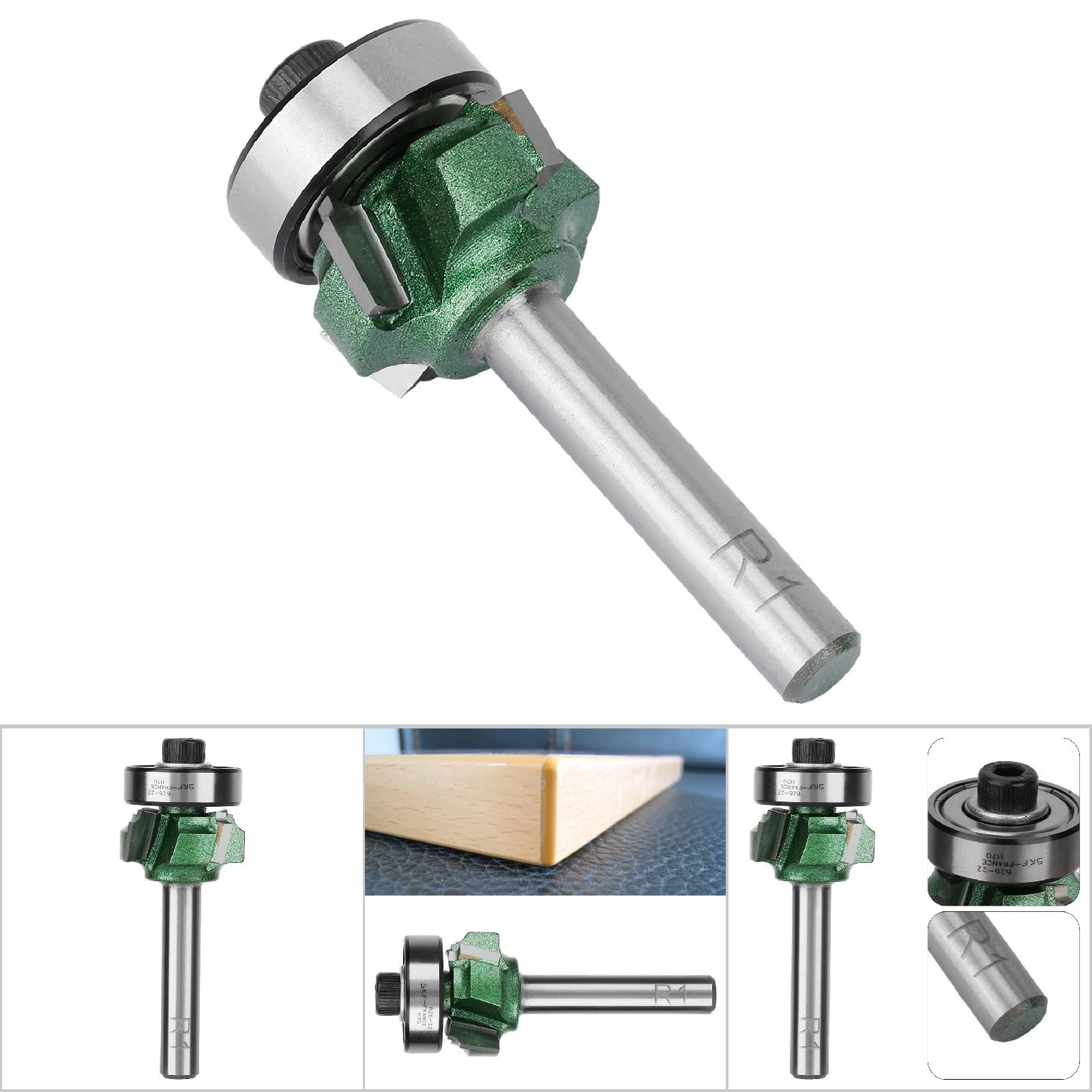 

ZK20 Woodworking Milling Cutter 4 Teeth Trimming Cutter Edge Trimmer Router Bit (R1)