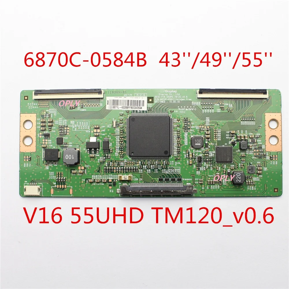 

A 6870C-0584B Tcon Board 6870C 0584B для телевизора 43 ''/49''/55 ''V16 55UHD TM120, телевизионная плата 6870C0584B, оригинальная логическая плата T-con