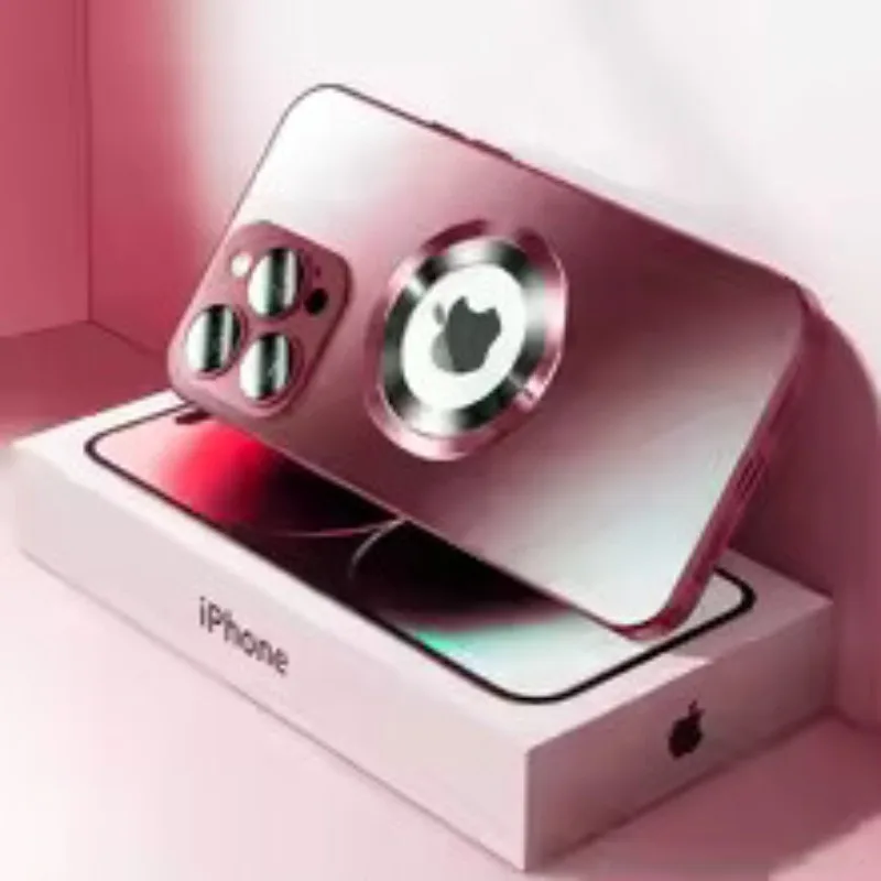 Étui de protection antichoc avec petite fenêtre magnétique mate de luxe, étiquette exposée, pour iPhone 11 12 13 14 15 16 17 Air Pro Max Plus