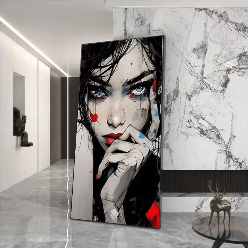 Modern Woman Portrait Diy Diamond Painting Abstract Graffiti Girls Tableaux Mosaic Embroidery For Gallery Living Room Home Decor