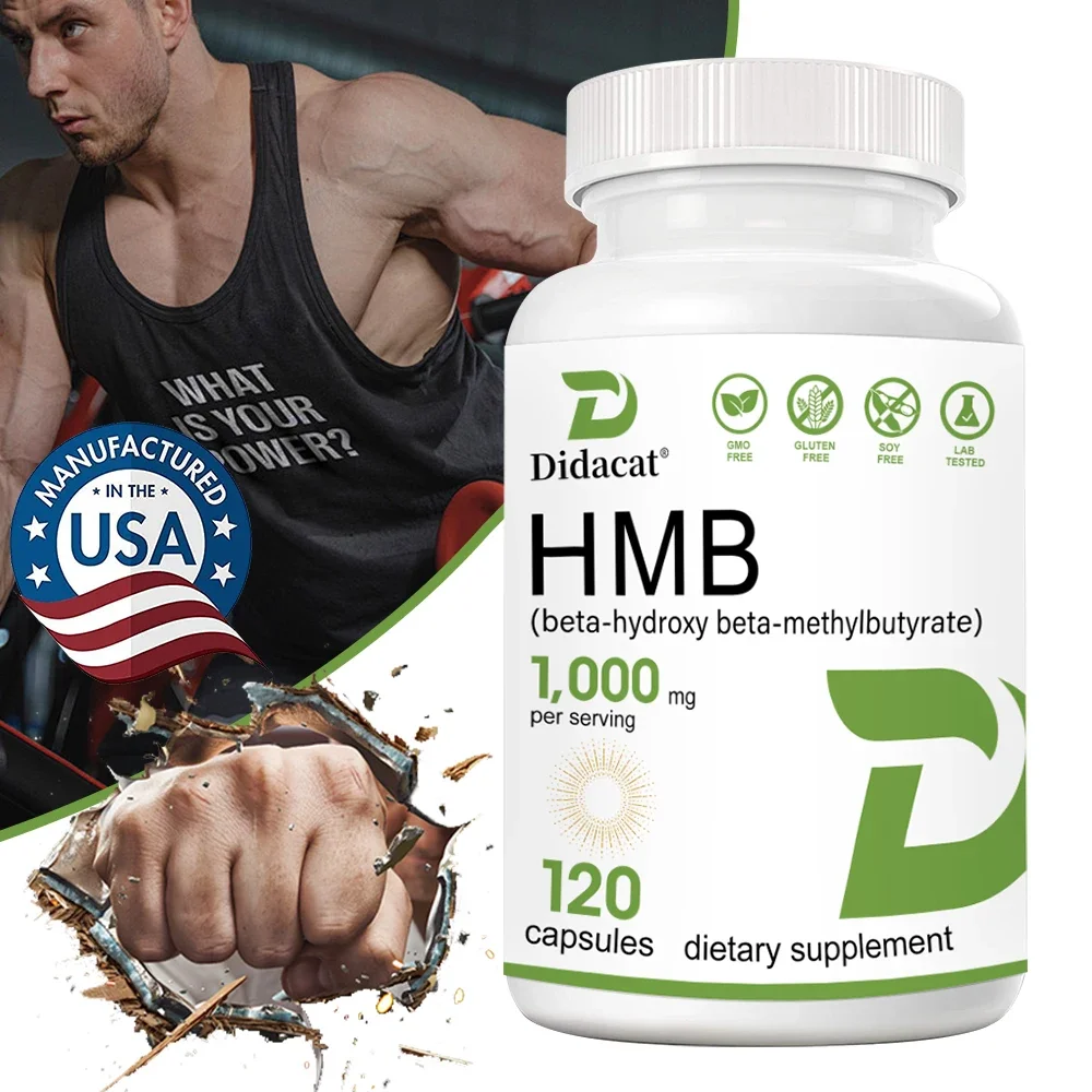 HMB Male Energy Booster - for Increased Muscle Mass and Athletic Strength, Energy Supplement, Endurance, Non-GMO, Gluten Free