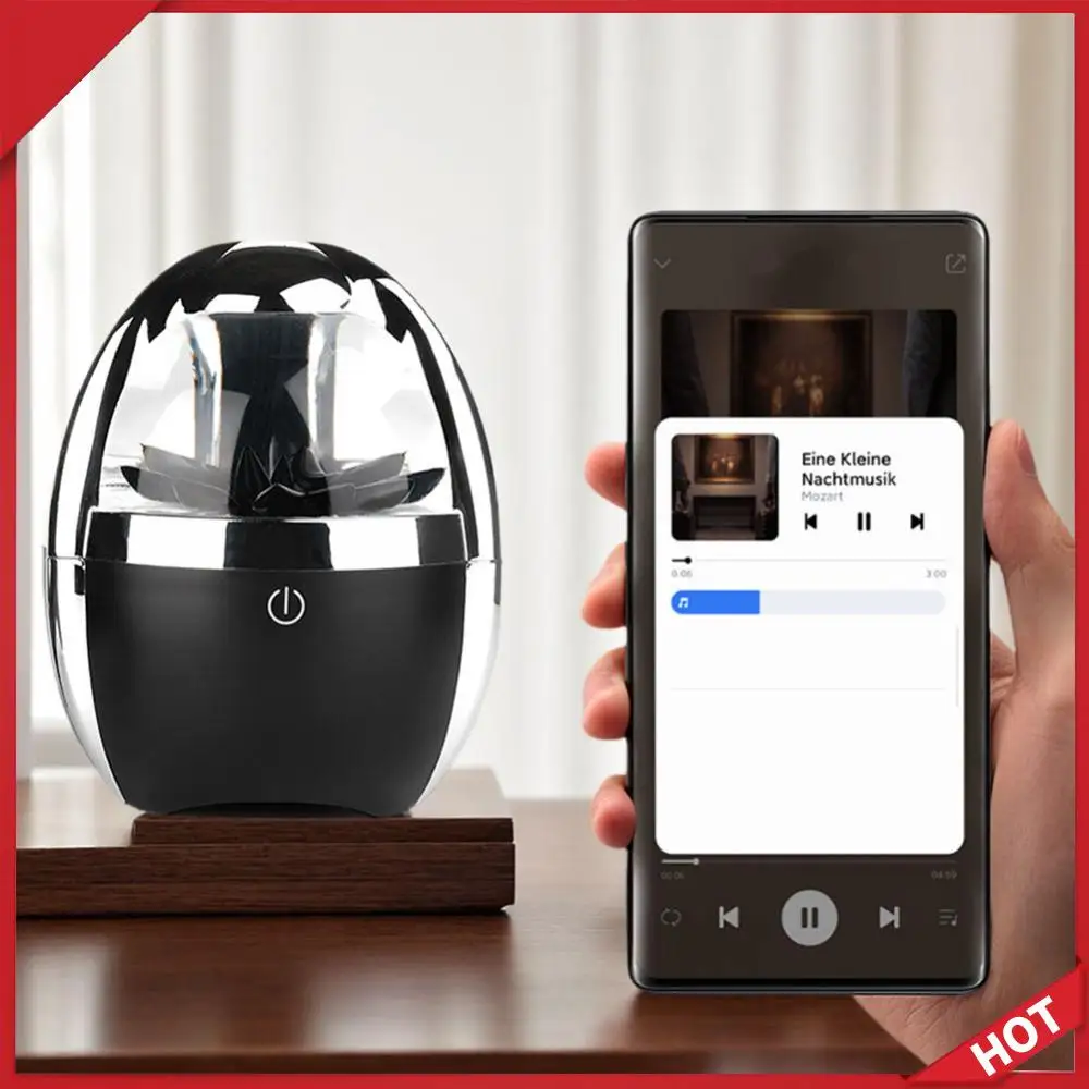 

Desktop Subwoofer 4-Color Customizable Lights Dancing Ferrofluid BT Speaker for Home Office Decor Birthday Gifts for Men Women