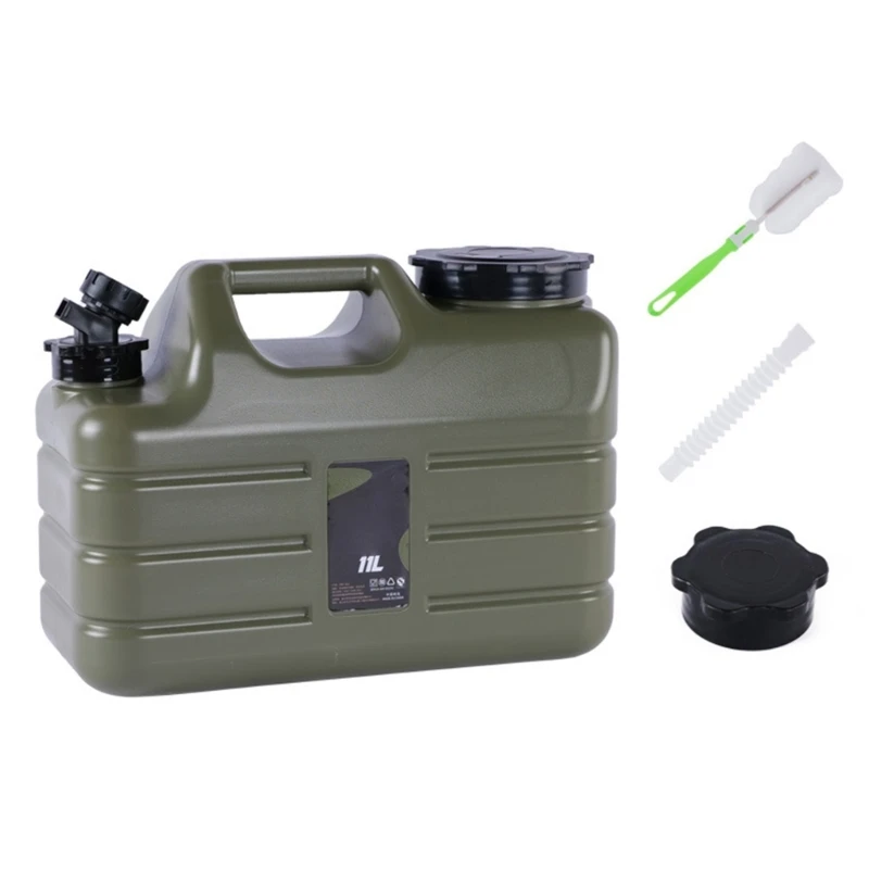 11L Camping Water Container Large Capacity Outdoor Water Bucket Portable Water Carriers with Detachable Faucet No Leakage N58B