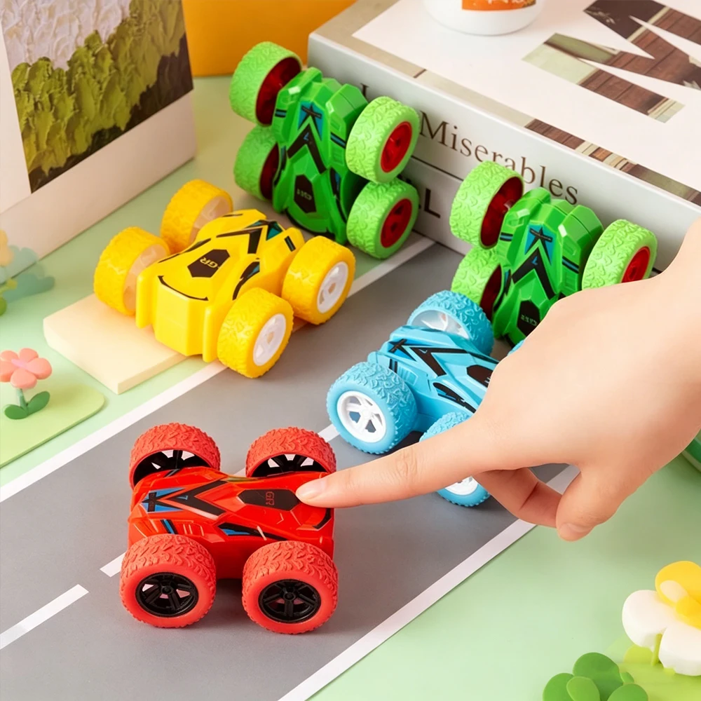 

Children Friction Drive 4WD Flip Car, Inertial Double-Sided Rotating Off-Road Car, Holiday Surprise Gift