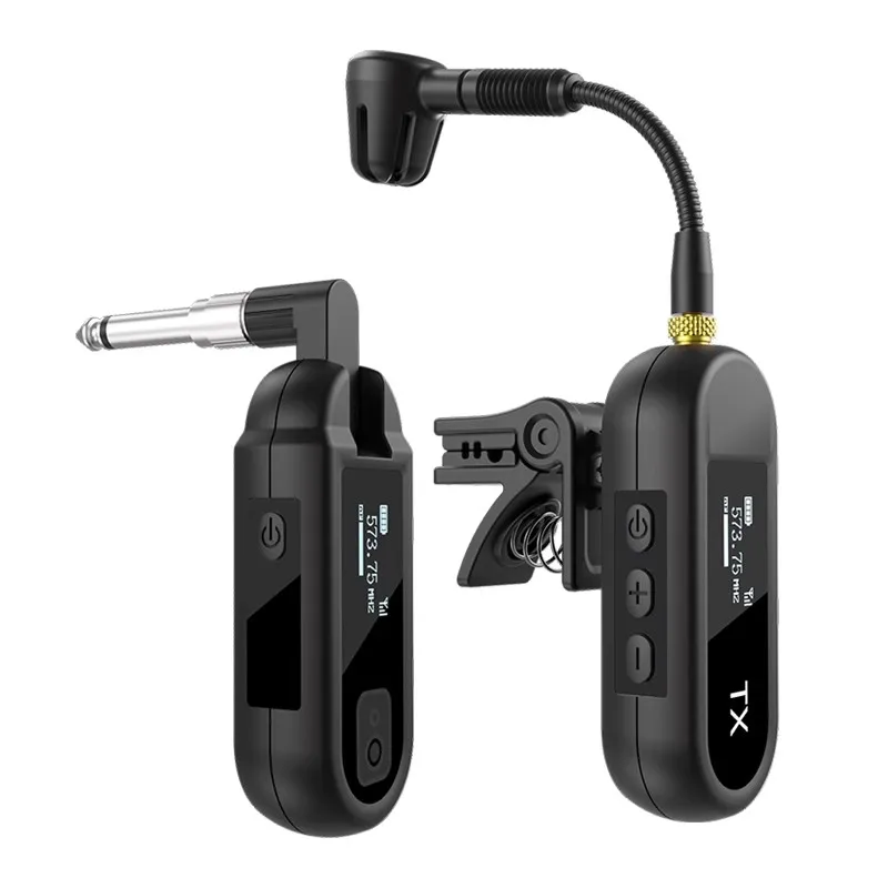 Saxophone Wireless Microphone Professional Rotatable Sax Pickup Outdoor Audio Noise Reduction Microphone Stage Performance Tools