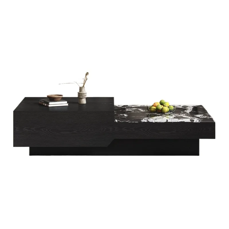 Italian minimalist Bulgari marble coffee table living room rectangular high-end coffee table