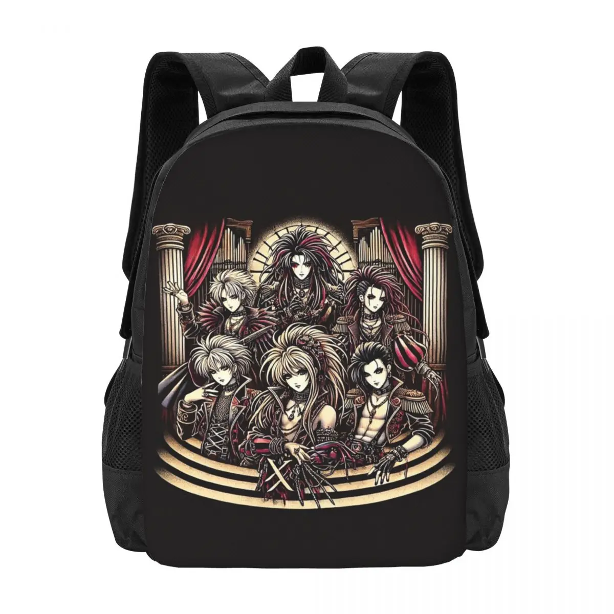90s Rock Design Visual Kei Style Model Backpack Hot Sale Daypack Large Capacity BookBag School Bag Shoulder Bags for Men Women