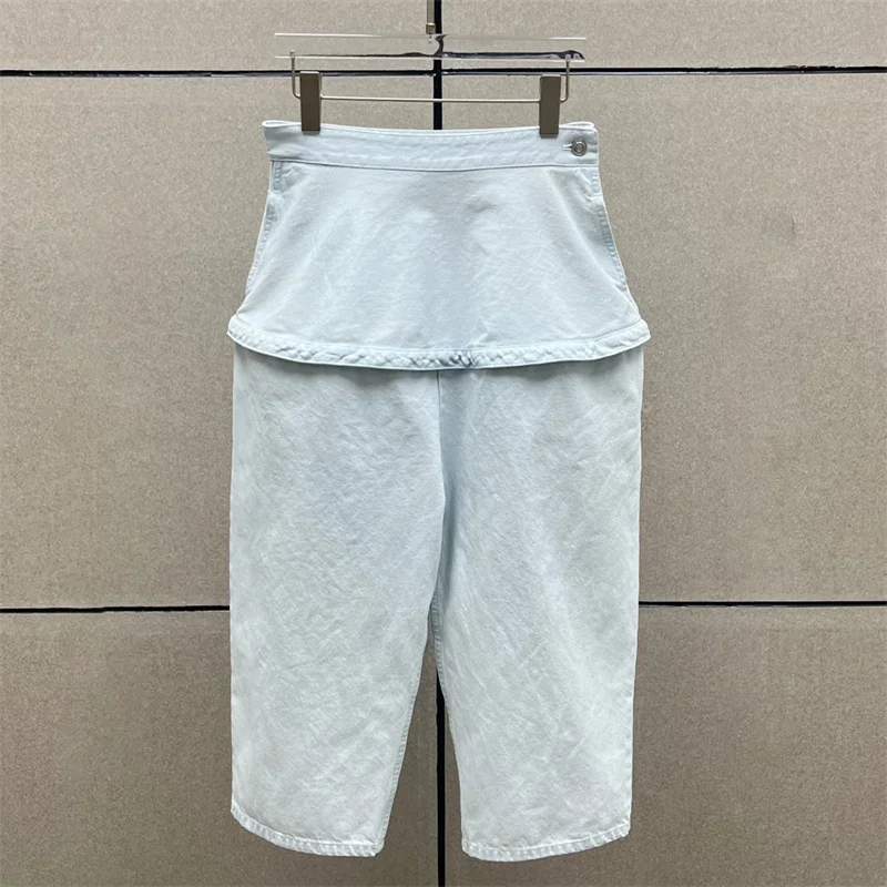 

Women's shorts New low waisted loose straight leg pants for summer 2025 Retro pure cotton jeans y2k denim shorts cropped pants