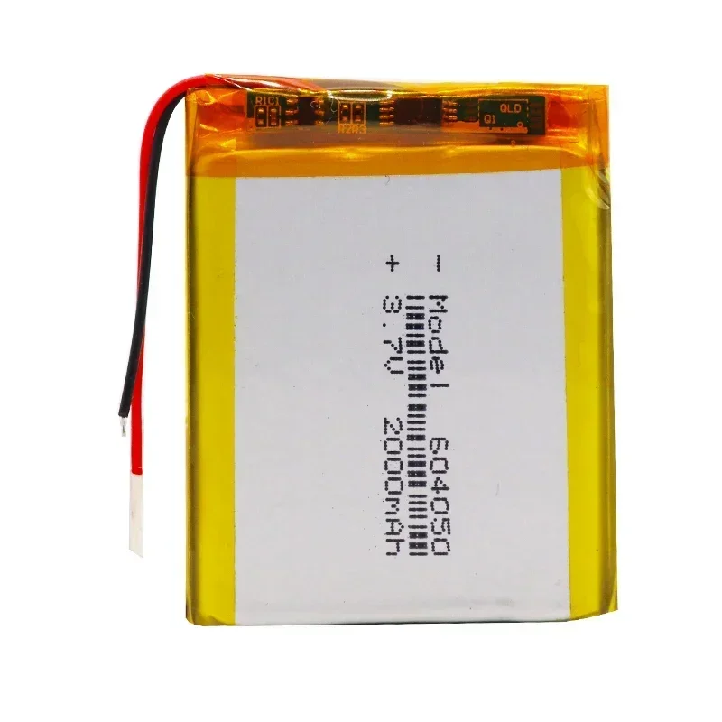 2pcs Rechargeable 604050 Lithium Ion Polymer Battery 3.7V 2000mAh Lipo Li-ion Battery With Pcb Charge Protection Long Lifespan