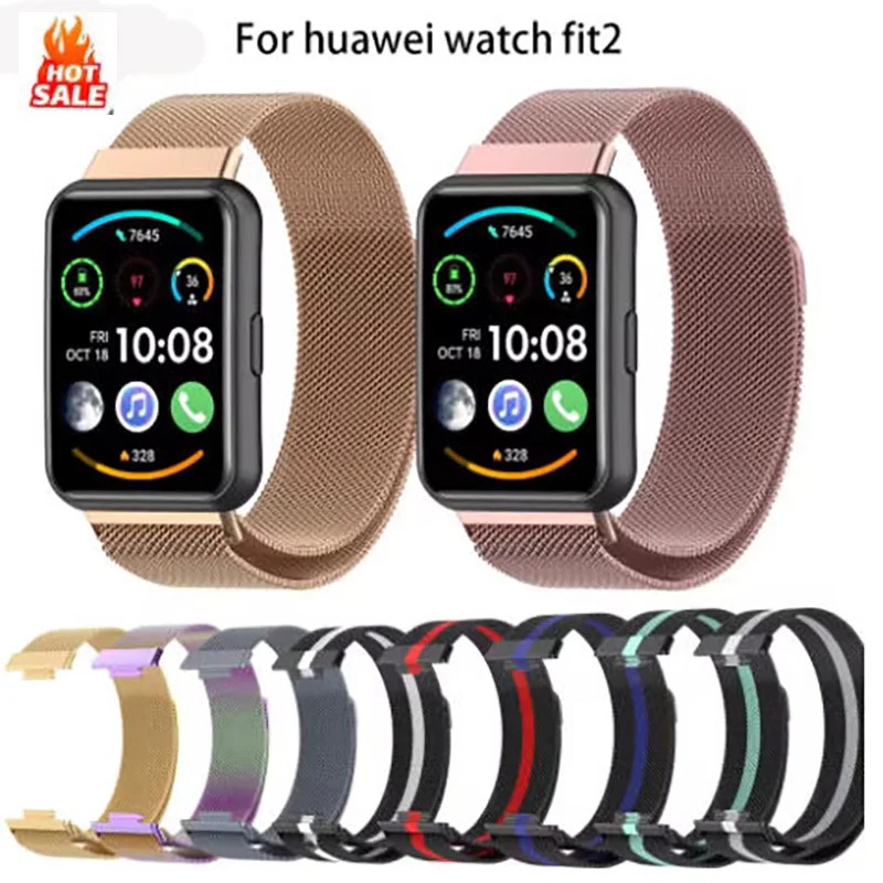 

Ремешок спортивный Магнитный из нержавеющей стали для Huawei Watch Fit2