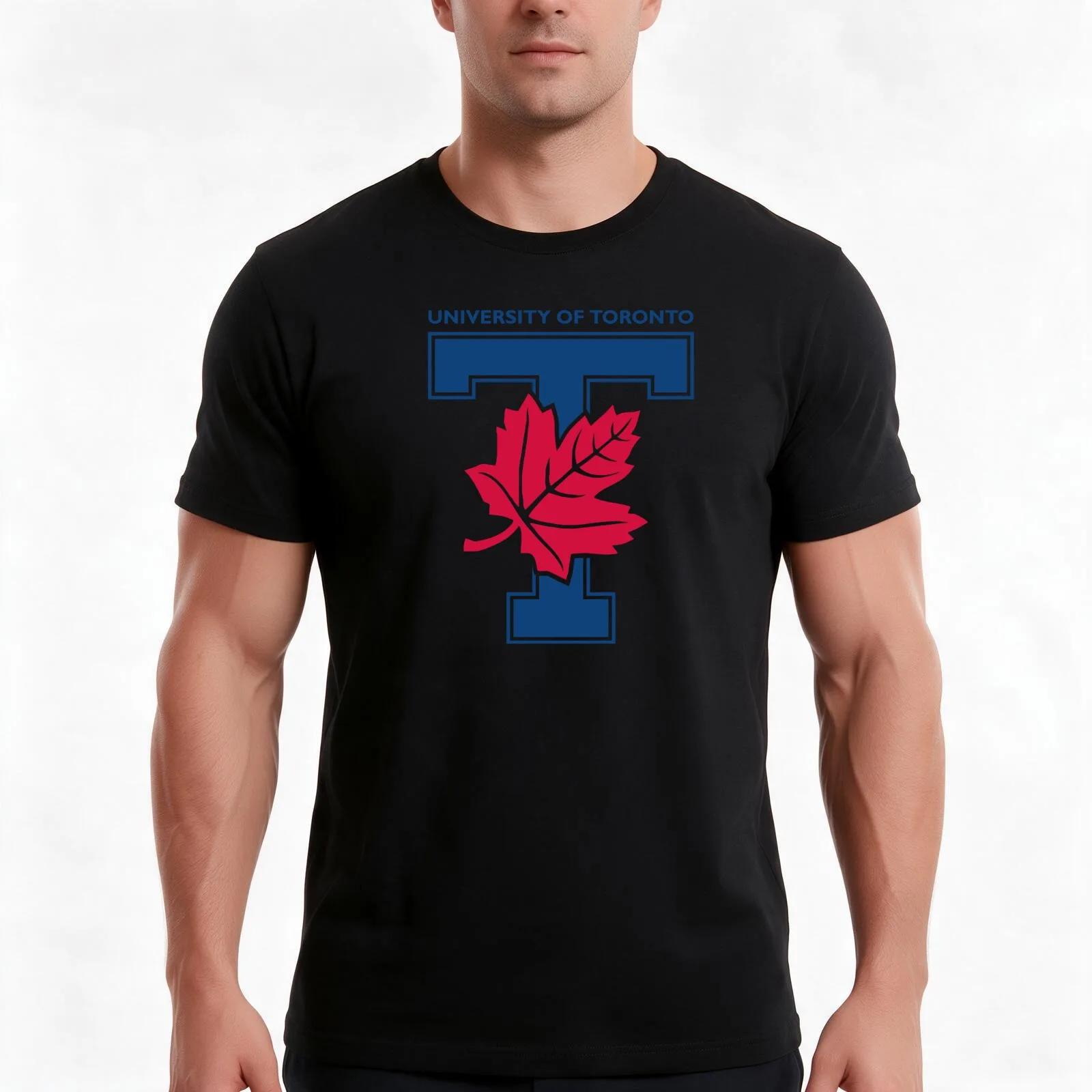 Athletic T with U of T - Colour T-Shirt Summer Casual Cotton Tee Oversized Streetwear Tops Vintage Graphic Print 100% Cotton