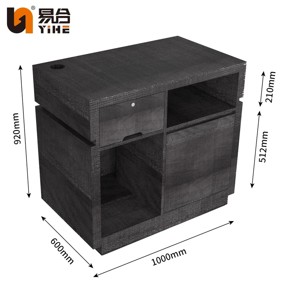 Custom Made High Quality White Modern Reception Desk Checkout Counter For Retail Store