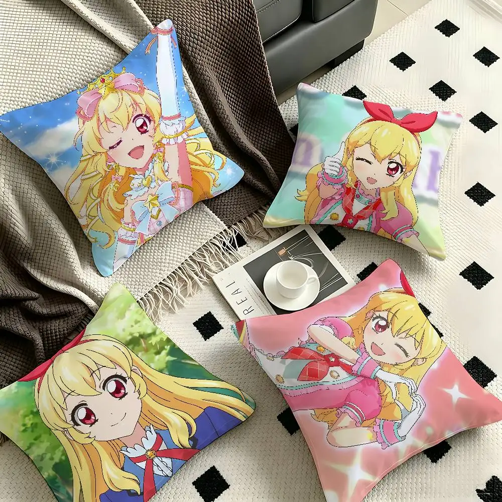 1pc Aikatsu Pillow Case Fashion Square Pillowcase Bedroom Sofa Room Ins Decoration Leisure