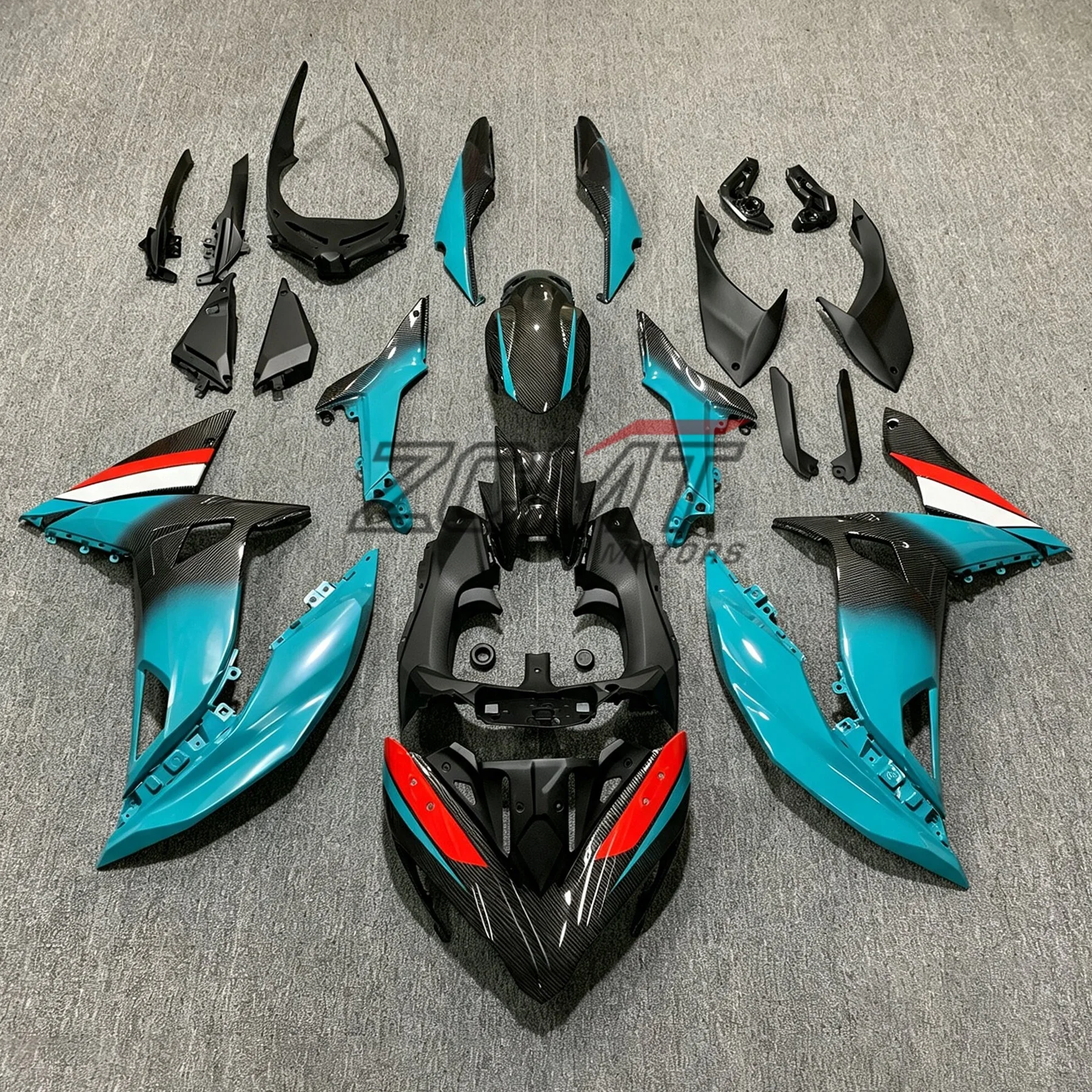 Motorcycle full Fairing Kit fit For KAWASAKI ZX650 ER6F 2017 2018 2019 bodywork whole fairings kits 5