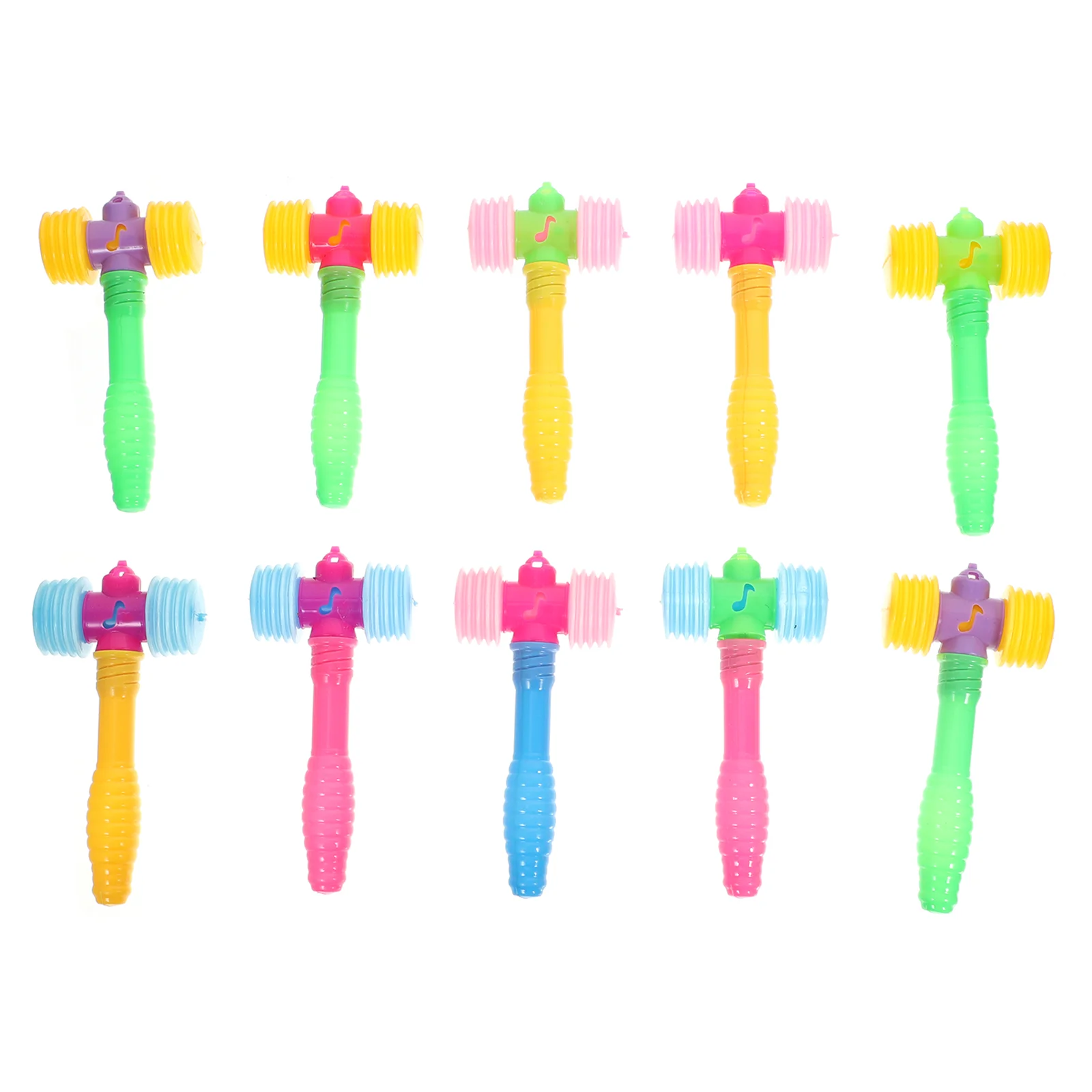 

10 Pcs Children's Bb Hammer Kids Toys Pounding Mini Baby Plastic Small Hitting Hammers
