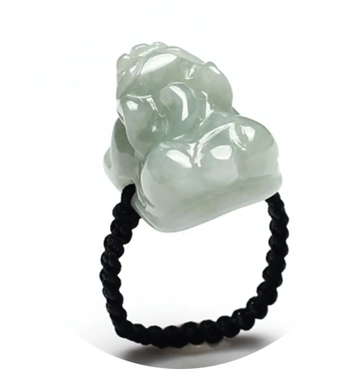 Natural A jadeite brave troops rings jewelry gemstone band ring 100% real jade stones for women jewellery luxury jewelry rings
