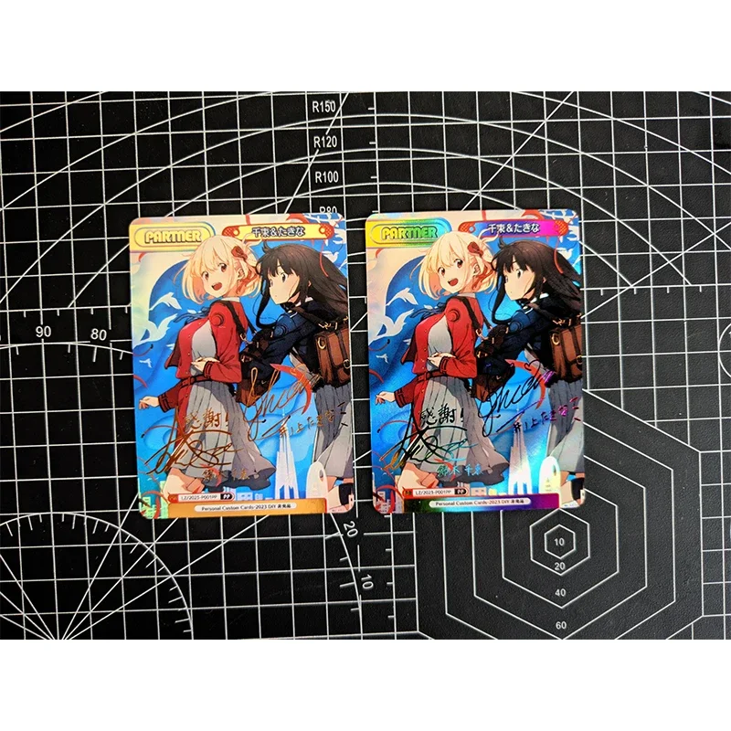 Weiss Schwarz Anime Characters Yuuki Asuna Tokisaki Kurumi DIY Homemade Bronzing Toys Collection Card Christmas Birthday Gift