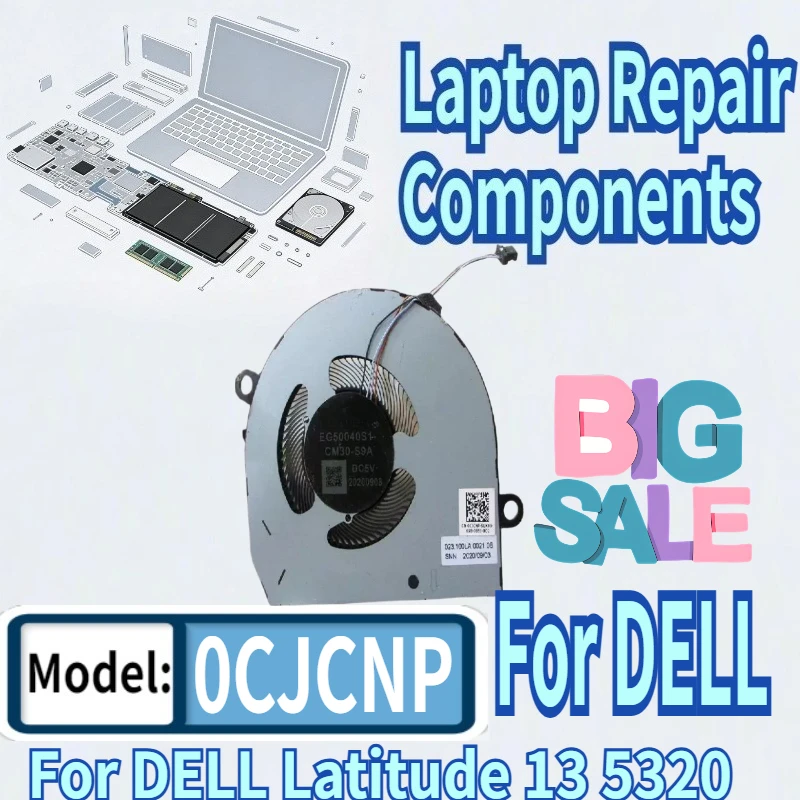 

For DELL Latitude 13 5320 Laptop Cooling Fan 0CJCNP CJCNP CN-0CJCNP