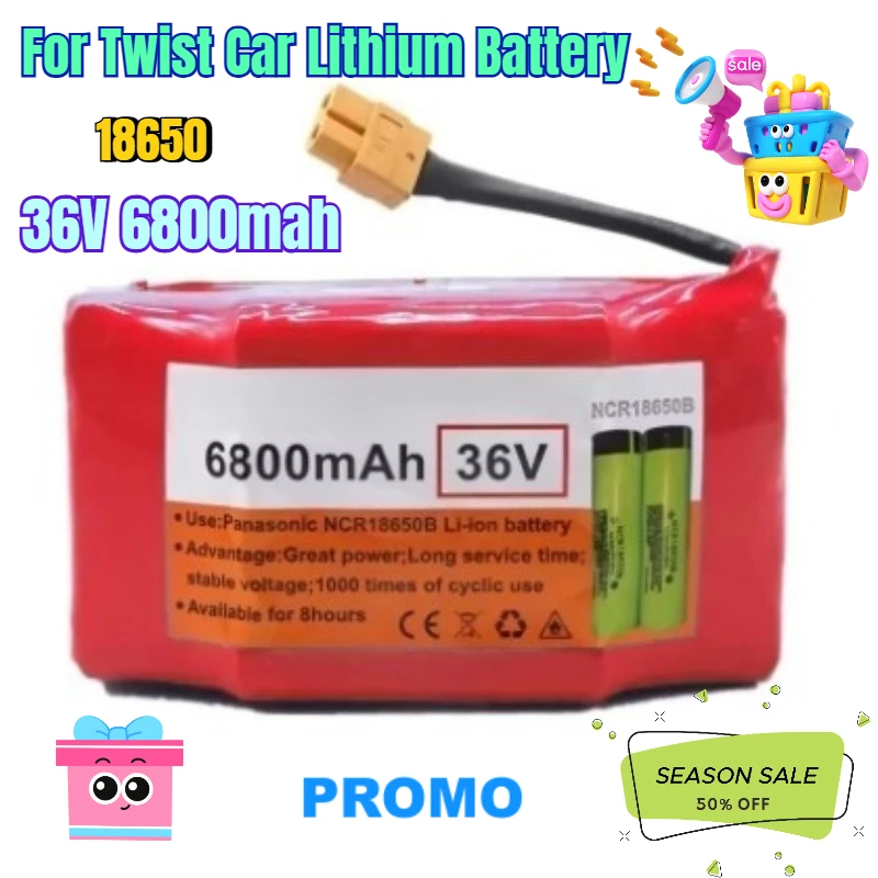 

36V 6800mah 10S2P for Twist Car Lithium Battery 18650