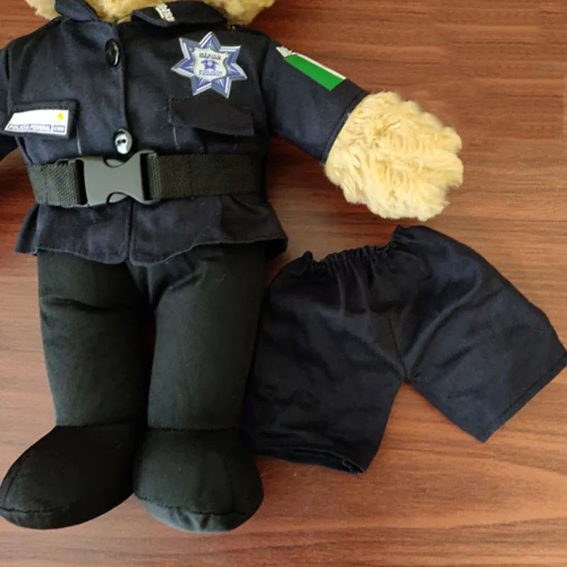 Police Ted Bear Teddy Mexico Policia Federal Dress SWAT Cloth Plush Toy Stuffed Doll Cartoon Animal Policewoman Boy Girl Gift