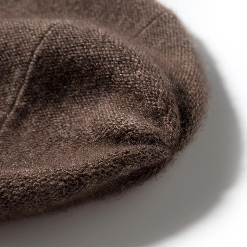 قبعة صياد الكشمير 100% عالية الجودة، قبعة حوض شتوية سميكة ودافئة، مناسبة لكل من الرجال والنساء، قبعة ناعمة محبوكة، كورية #2