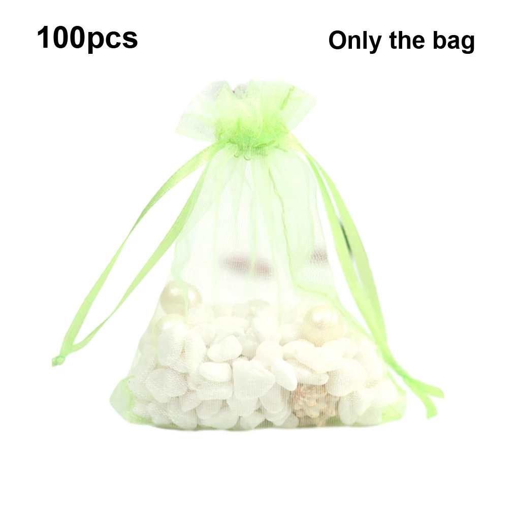 

100 Pieces Drawstring Gift Bag Accessories Package Holders Storage Container Party Wedding Wrapping Pouch Accessory