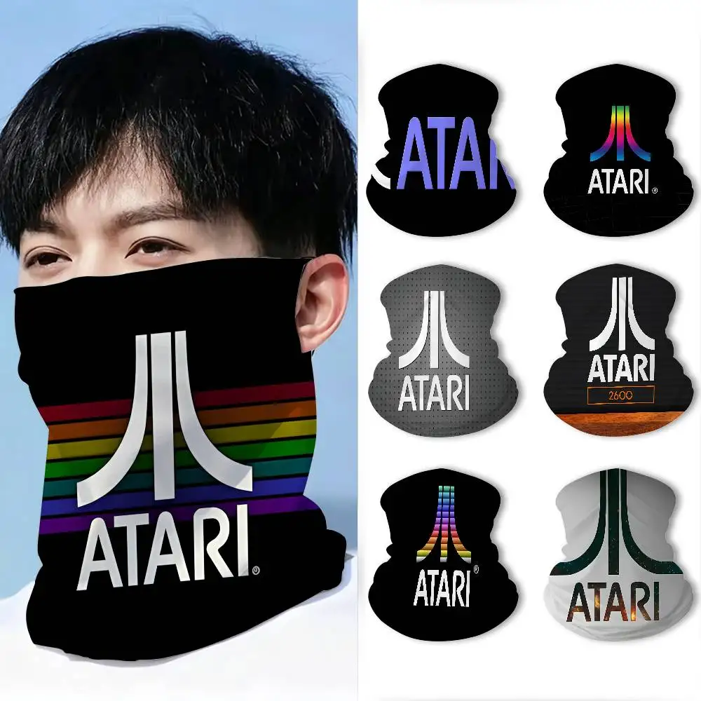 A-AtariS Game Logo Windproof Full Face Mask Warm Neck Gaiter for Skiing Motorcycle Cycling Sports
