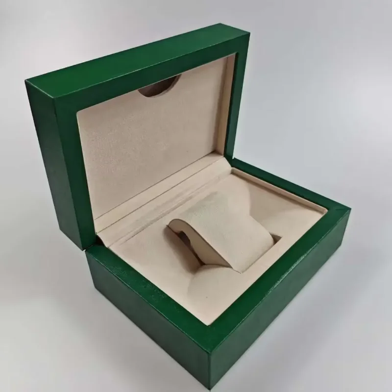 High end original watch box, green water ripple watch packaging box, watch storage box # Shoes can also be ordered view 6